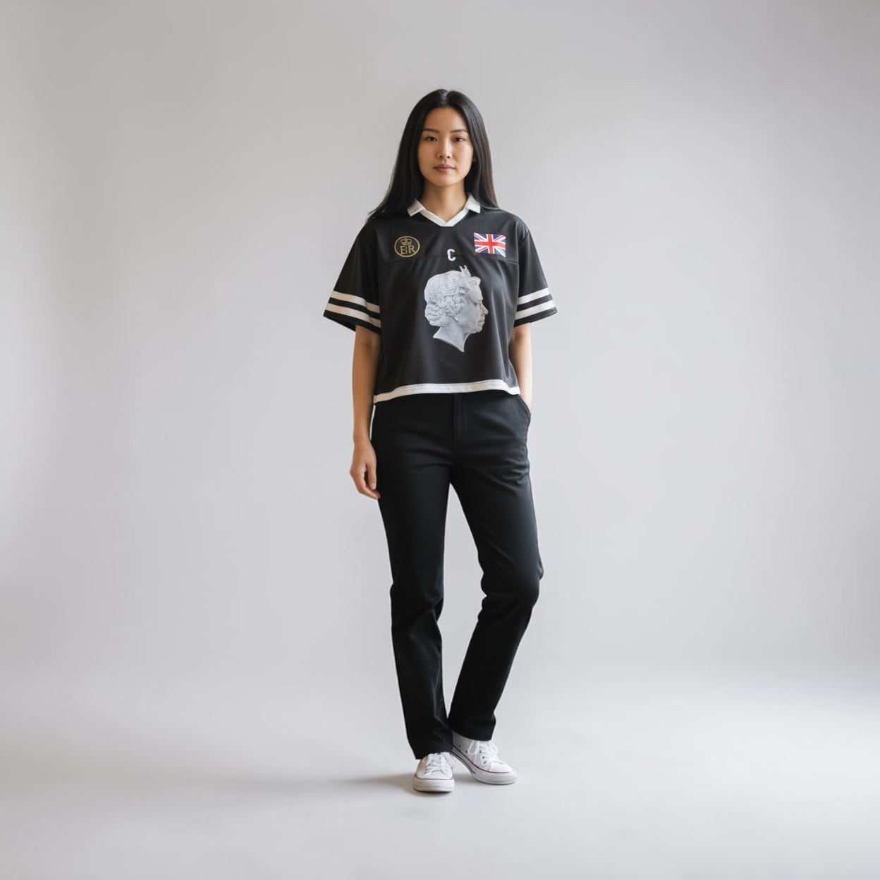 Queen Elizabeth II Football Shirt And Shorts Alt