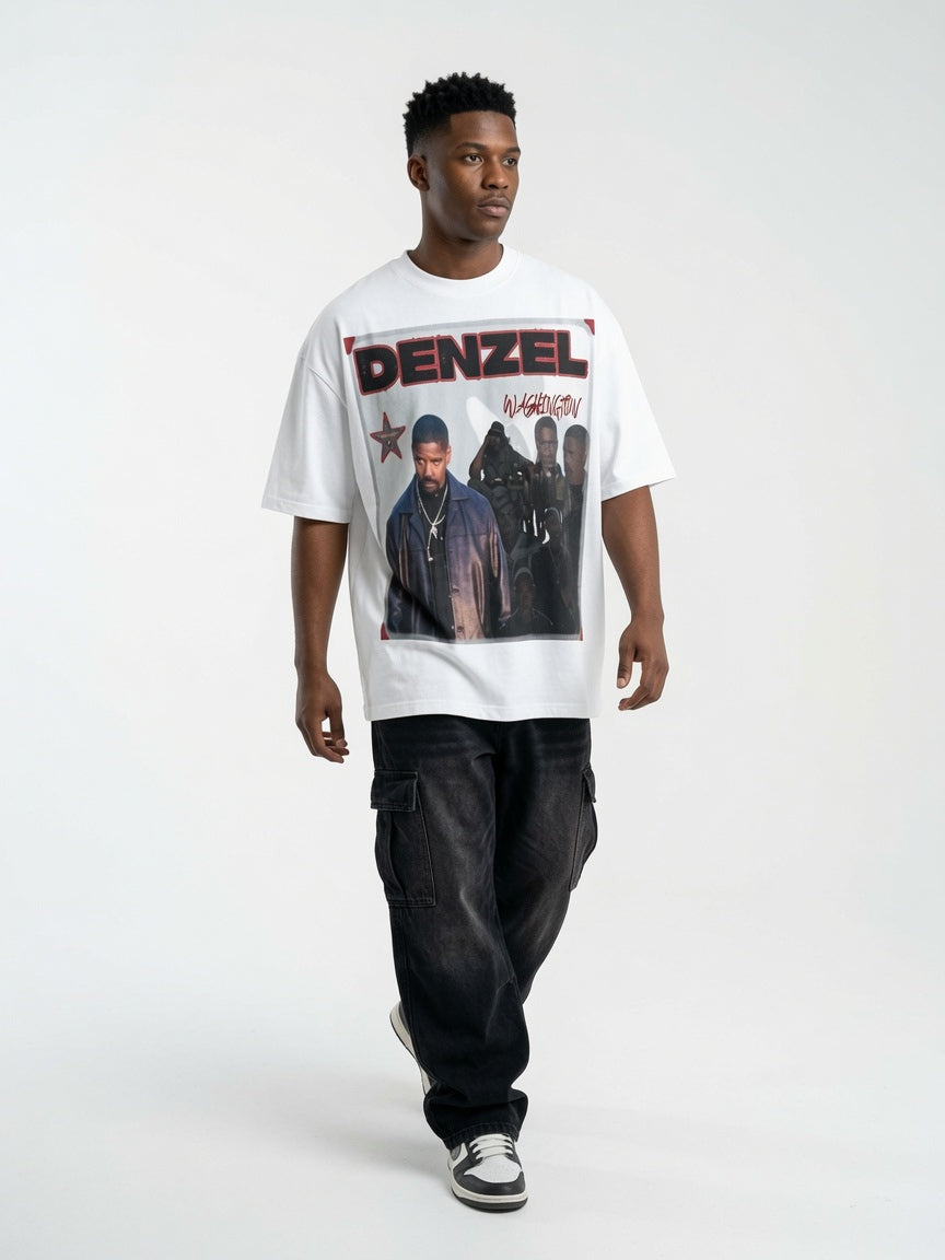 Denzel Washington T-Shirt White